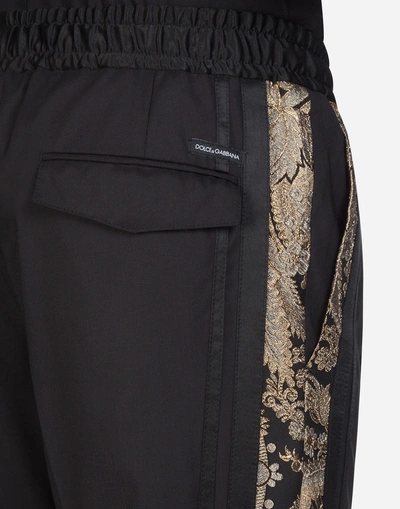 Shop Dolce & Gabbana Jogging Pants With Side Stripes In Black