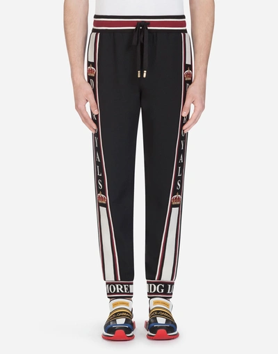 Shop Dolce & Gabbana Jogging Pants With Patches In Black