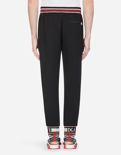 Shop Dolce & Gabbana Jogging Pants With Patches In Black