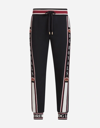 Shop Dolce & Gabbana Jogging Pants With Patches In Black