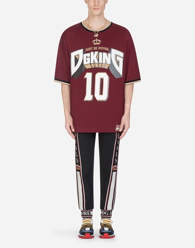 Shop Dolce & Gabbana Jogging Pants With Patches In Black