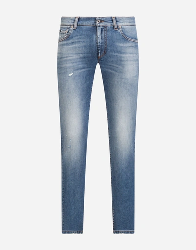 Shop Dolce & Gabbana Stretch Jeans Skinny Fit In Blue