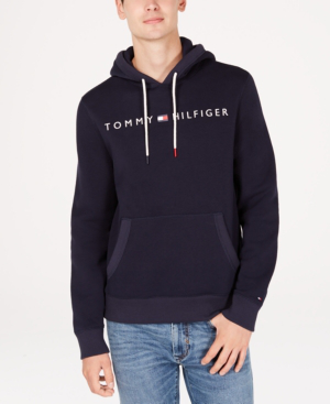 tommy hilfiger men's lock up logo hoodie