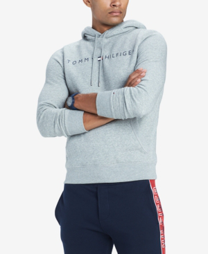 tommy hilfiger men's lock up logo hoodie