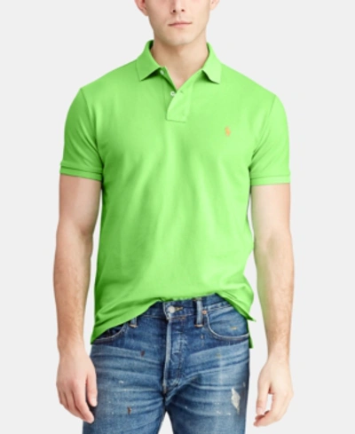 Shop Polo Ralph Lauren Men's Classic Fit Cotton Mesh Polo In New Lime