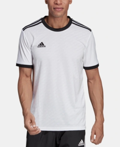 Shop Adidas Originals Adidas Men's Tiro Jacquard Soccer Jersey In White/blk
