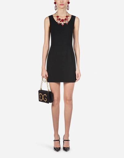 Shop Dolce & Gabbana Cady Dress In Black