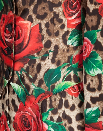 Shop Dolce & Gabbana Gilet In Printed Silk In Leopard Print