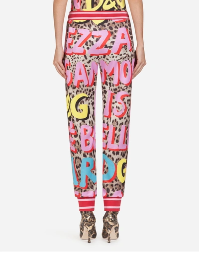 Shop Dolce & Gabbana Pop Leopard-print Jogging Pants In Leopard Print