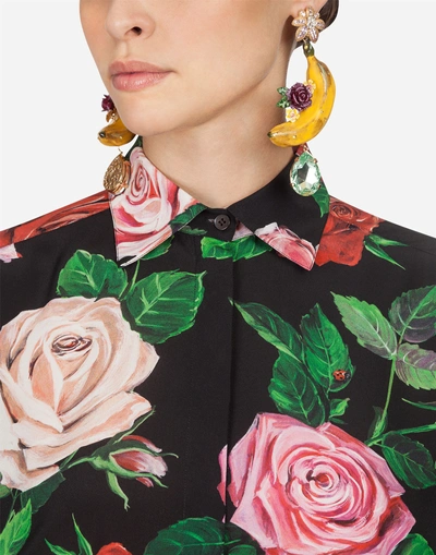 Shop Dolce & Gabbana Printed Silk Shirt In Floral Print