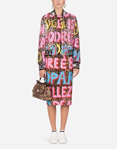 Shop Dolce & Gabbana Pop Leopard-print Nylon Jacket In Leopard Print