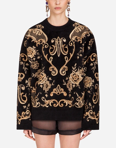Shop Dolce & Gabbana Wool Knit In Black