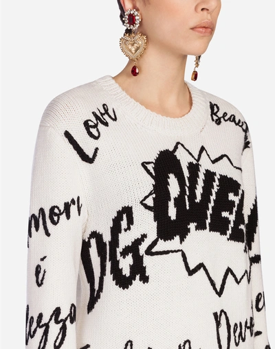 Shop Dolce & Gabbana Wool Knit In White
