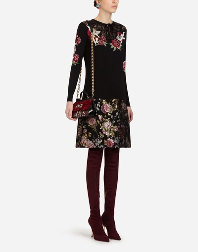 Shop Dolce & Gabbana Wool And Silk Knit In Black