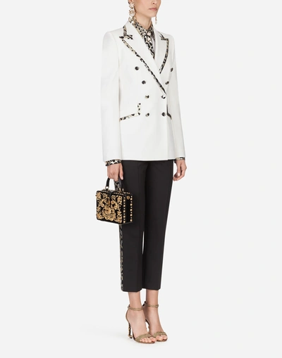 Shop Dolce & Gabbana Wool Double-breasted Blazer In White