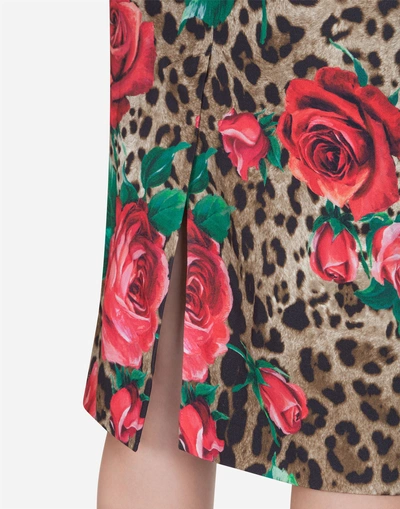 Shop Dolce & Gabbana Printed Viscose Dress In Multi-colored