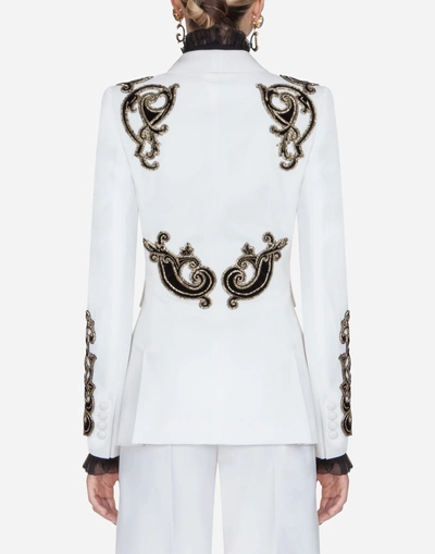 Shop Dolce & Gabbana Single-breasted Wool Blazer In White