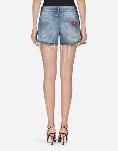 Shop Dolce & Gabbana Denim Shorts In Blue