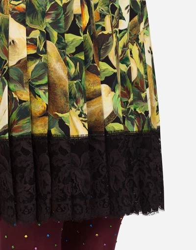 Shop Dolce & Gabbana Skirt In Printed Cady In Multi-colored
