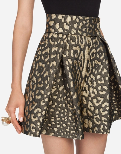 Shop Dolce & Gabbana Lurex Jacquard Shorts In Multi-colored