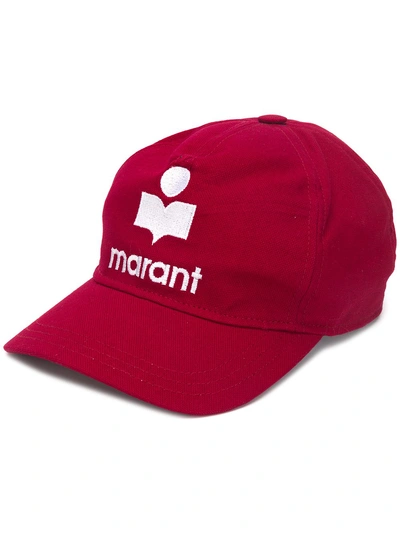 Shop Isabel Marant Logo Hat - Red