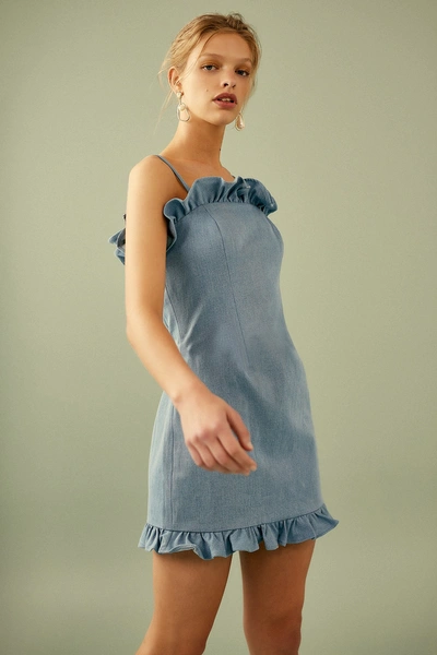 Shop C/meo Collective Decoy Mini Dress In Light Blue