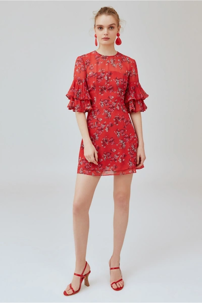 Shop Keepsake Heart And Soul Mini Dress In Small Red Floral