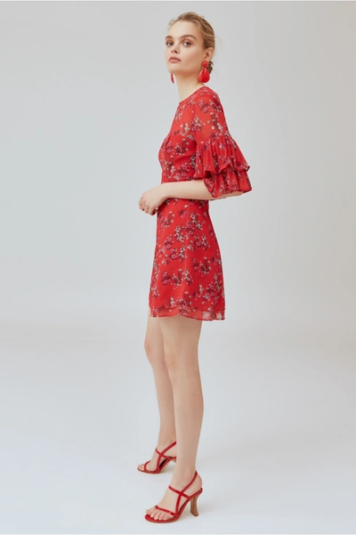 Shop Keepsake Heart And Soul Mini Dress In Small Red Floral