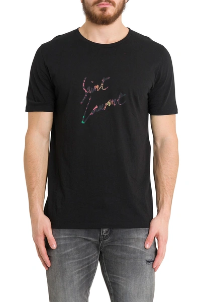 Shop Saint Laurent T-shirt With Logo Animalier Print In Black