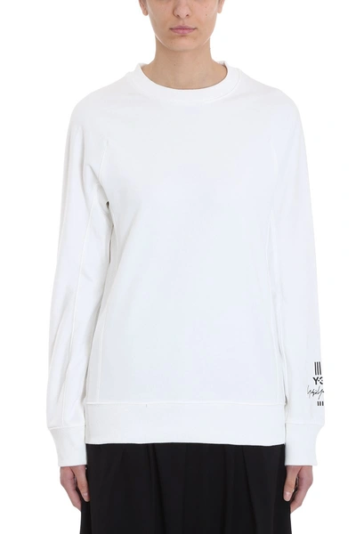 Shop Y-3 Classic Crew Neck Sweatshirt In White