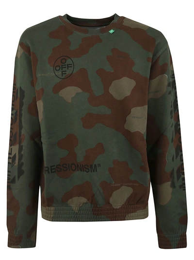 Shop Off-white Camouflage Print Sweatshirt In All Over B