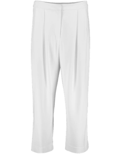 Shop Adam Lippes Stretch Cady Pleat Front Culotte In Ivory