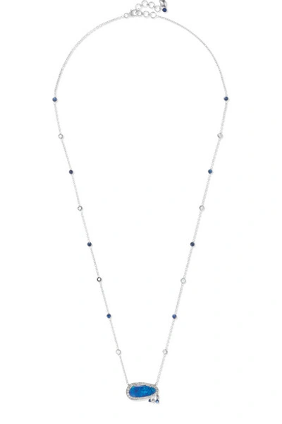 Shop Amrapali 18-karat White Gold Multi-stone Necklace