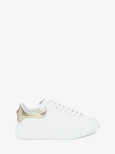 Shop Alexander Mcqueen Oversized Sneaker In Light Gold/white