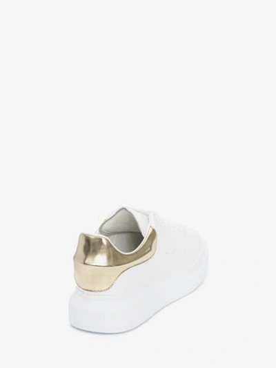 Shop Alexander Mcqueen Oversized Sneaker In Light Gold/white