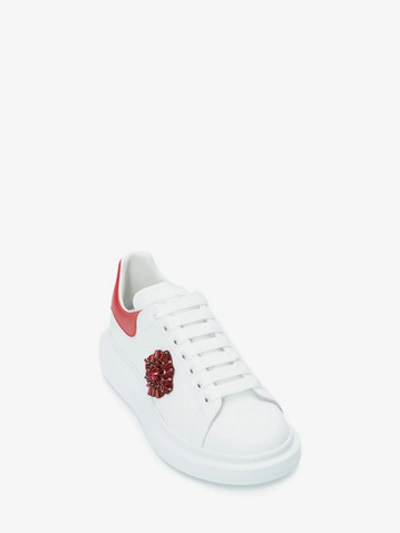 Shop Alexander Mcqueen Oversized Sneaker In White/red