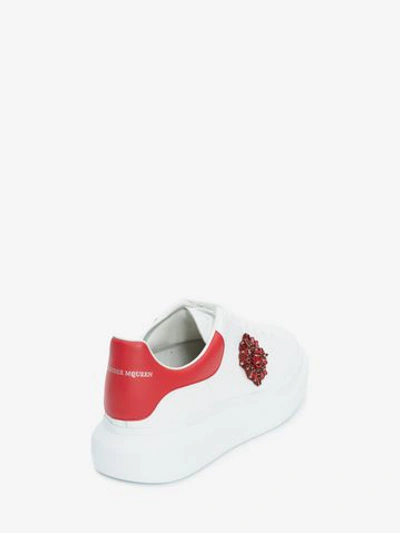 Shop Alexander Mcqueen Oversized Sneaker In White/red