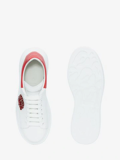 Shop Alexander Mcqueen Oversized Sneaker In White/red