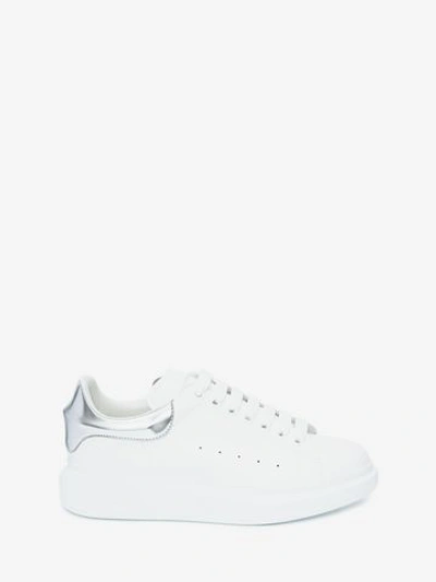 Shop Alexander Mcqueen Oversized Sneaker In White/silver