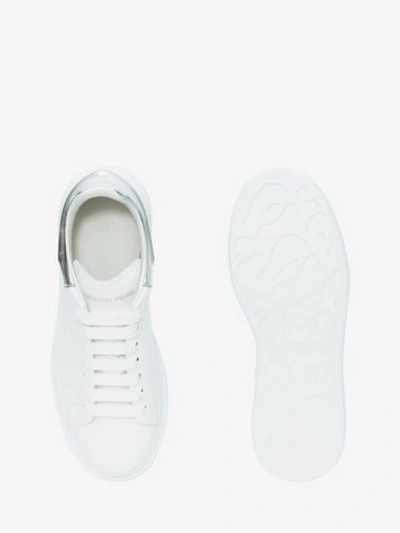Shop Alexander Mcqueen Oversized Sneaker In White/silver