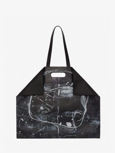 Shop Alexander Mcqueen John Deakin De Manta Shopper In Black