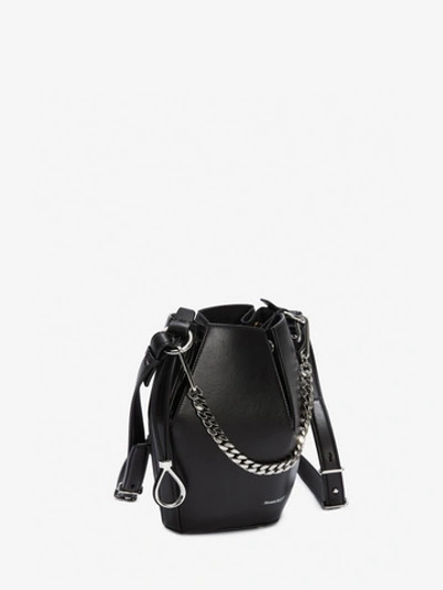 Shop Alexander Mcqueen Small Bucket Bag In Black