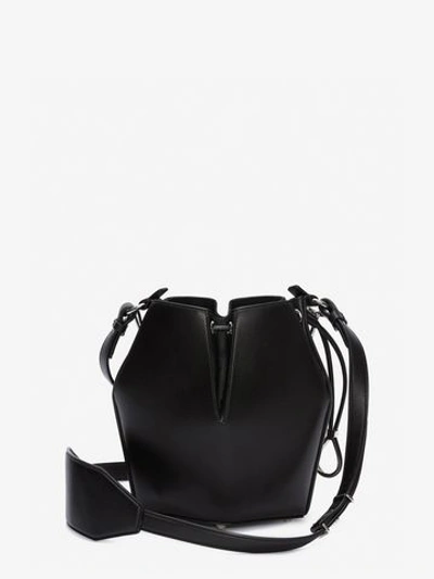 Shop Alexander Mcqueen Small Bucket Bag In Black