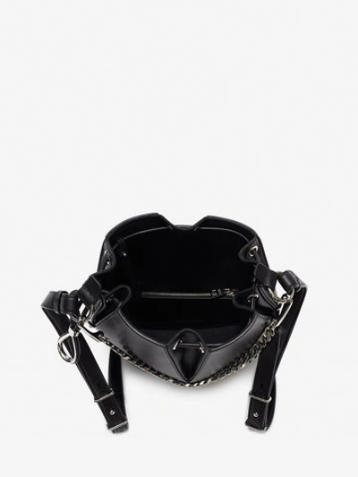 Shop Alexander Mcqueen Small Bucket Bag In Black