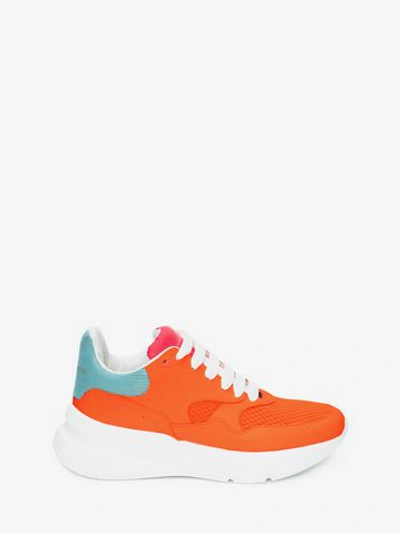 Shop Alexander Mcqueen Oversized Runner In Cobalt/orange/pink
