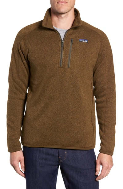 Shop Patagonia 'better Sweater' Quarter Zip Pullover In Sediment