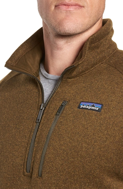 Shop Patagonia 'better Sweater' Quarter Zip Pullover In Sediment