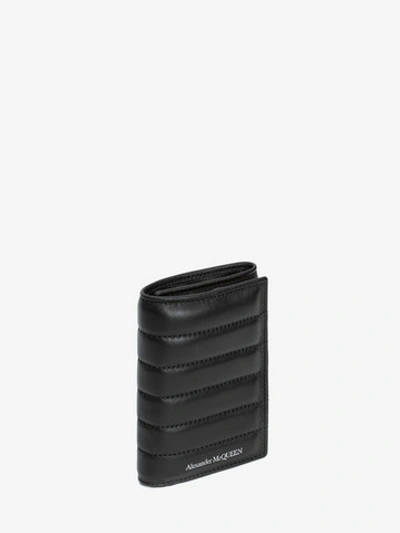 Shop Alexander Mcqueen Padded Trifold Wallet In Black