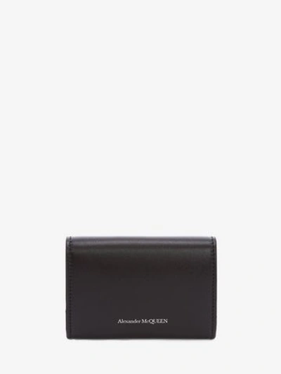 Shop Alexander Mcqueen Pin Envelope Cardholder In Black/white