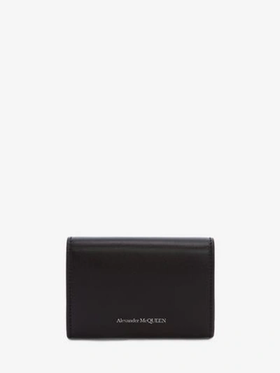 Shop Alexander Mcqueen Pin Envelope Cardholder In Black